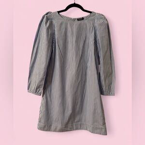 Vineyard Vines Blue White Striped Shift Puff Sleeve Dress | Size XS